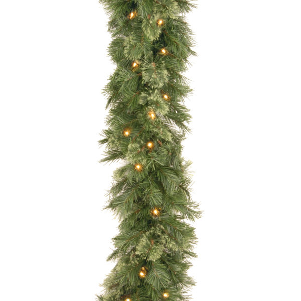 The Holiday Aisle® 9ft. Wispy Willow Garland with Clear Lights